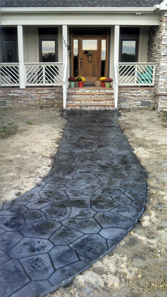 Stamped walkway (unfinished)