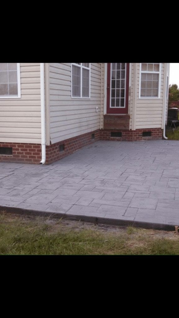 Stamped patio (unfinished)